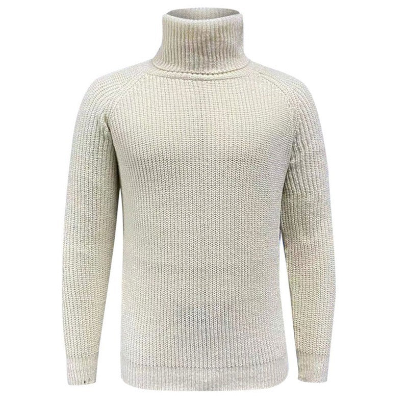 Men’s Turtleneck Knit Winter Sweater Long Sleeve Pullover