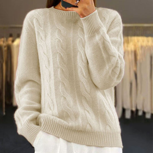 Women's Solid Color Knitted Jumper