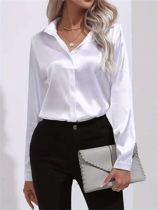 Women's Casual Chic Cotton Shirt with Relaxed Fit
