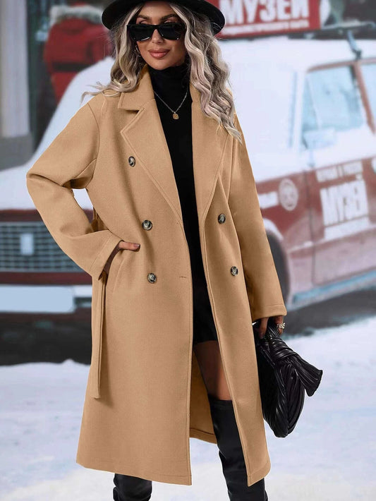 Hattie - Women's Double-Breasted Trench Coat