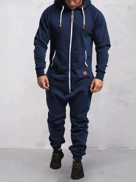 Patrick - Men's Hooded Jumpsuit Sporty Modern Style - Perfect for Outdoor Activities