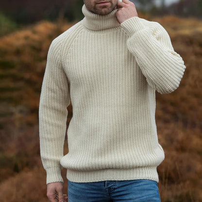 Men’s Turtleneck Knit Winter Sweater Long Sleeve Pullover