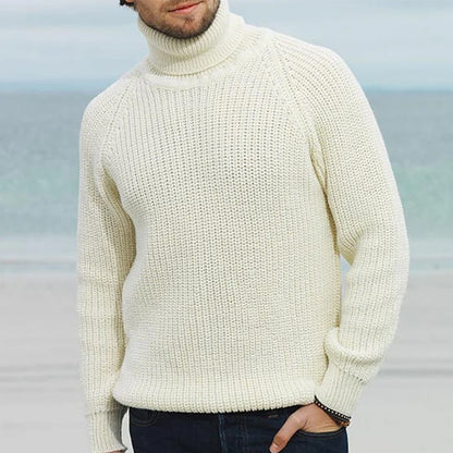 Men’s Turtleneck Knit Winter Sweater Long Sleeve Pullover