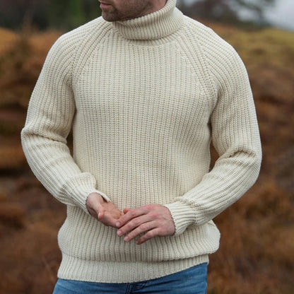 Men’s Turtleneck Knit Winter Sweater Long Sleeve Pullover