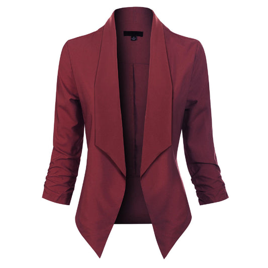 Women's Thin Blazer with Open Front